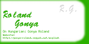 roland gonya business card